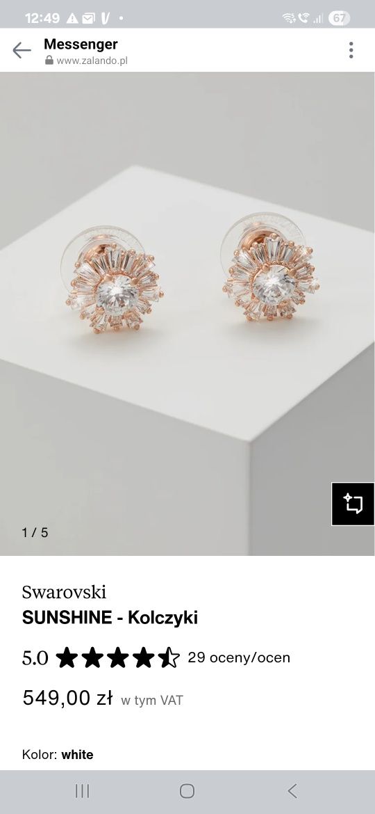 Kolczyki swarovski
