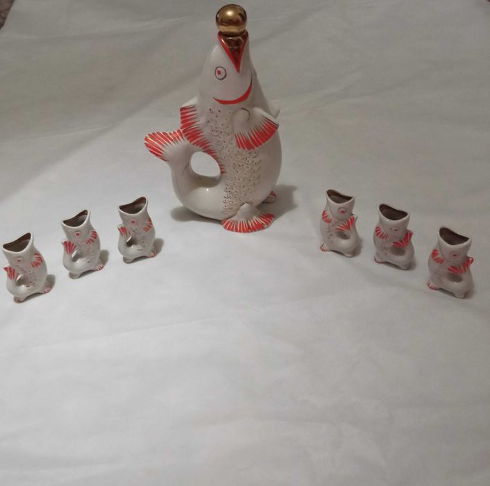 Сервіз рибки (синій і білий)