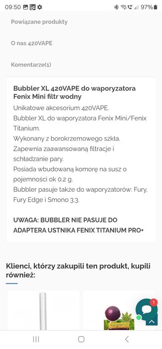 Filtr wodny bubbler xl
