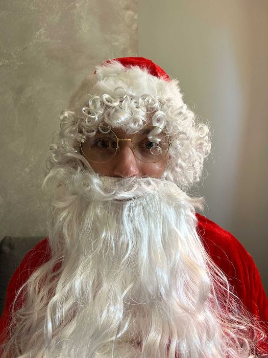 Profesjonalny Strój Mikołaja Gwiazdora Kostium Welurowy Zestaw 13 el