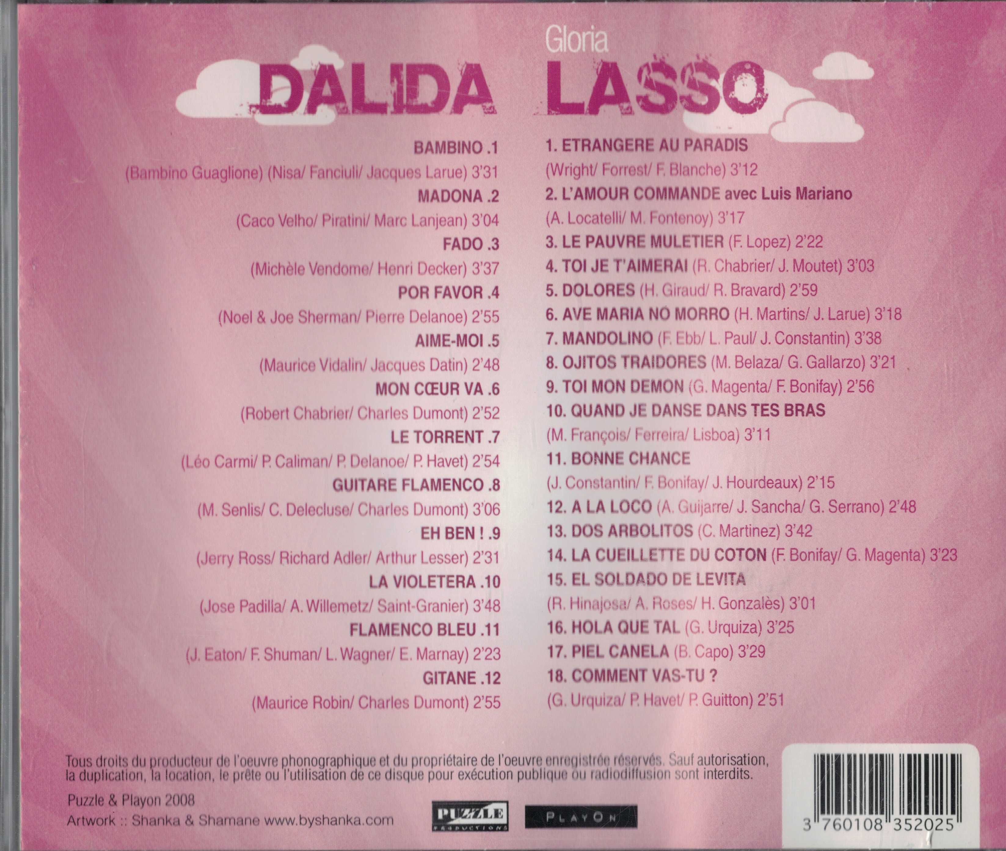 2 CD Dalida i Gloria Lasso kolekcjonerska, limitowana edycja