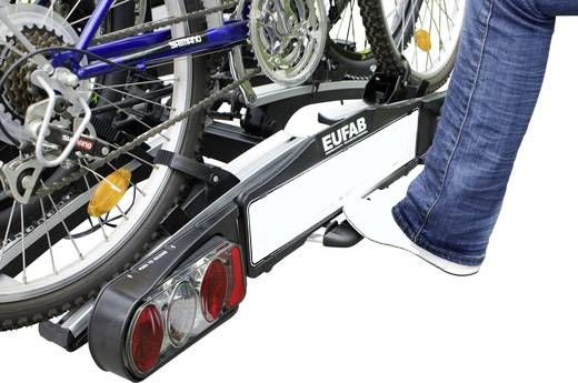 Składany uchylny bagażnik na rowery EUFAB CROW PLUS 2+1 rozszerzalny