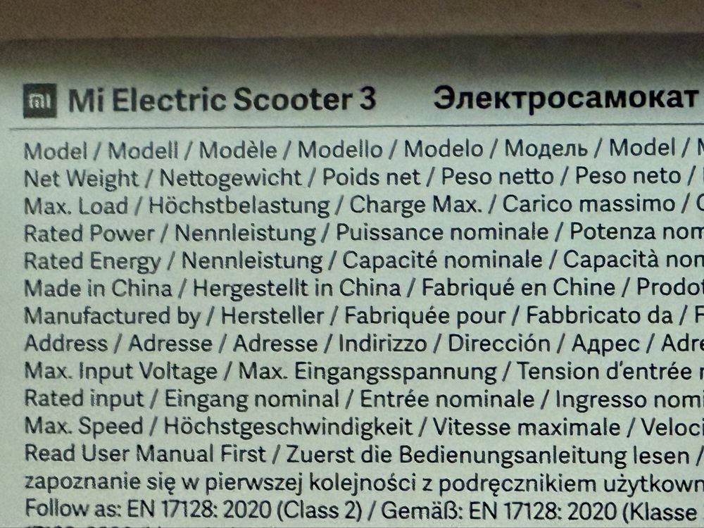 Trotinete eléctrica Xiaomi 3