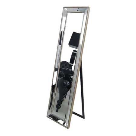 Lustro stojące w lustrzanej ramie, szlifowane fazą.164x44cm