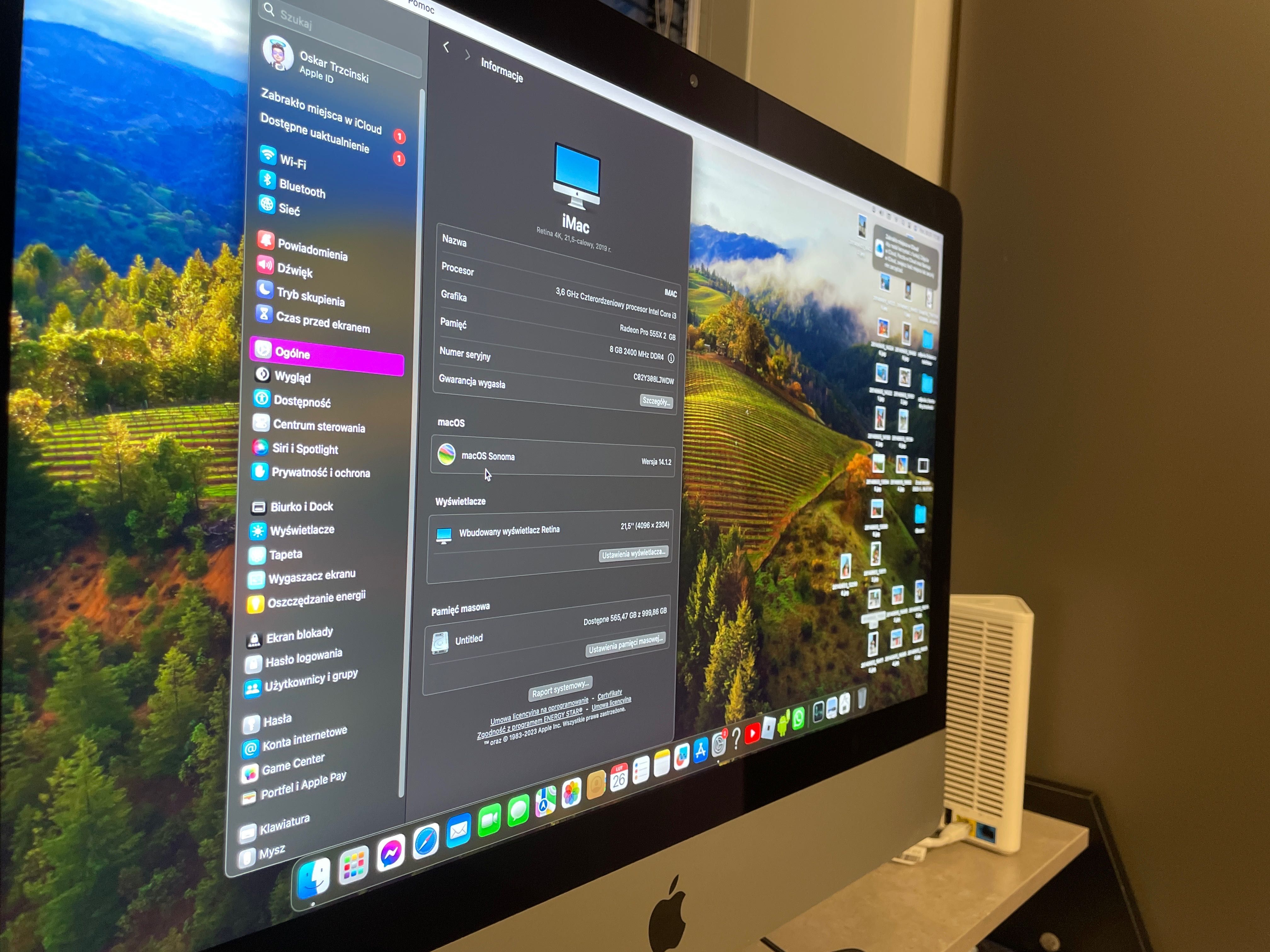 iMac 2019 rok Intel core i3