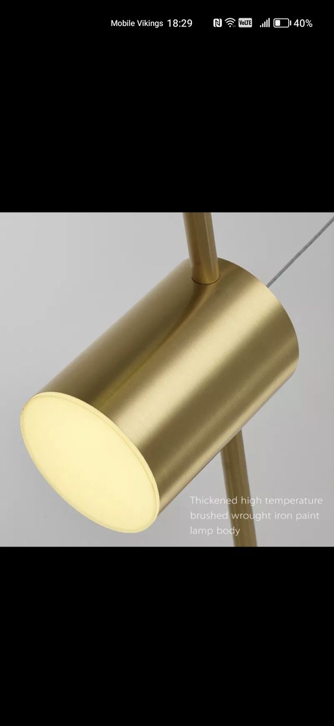 Żyrandol lampa sufitowa LED 5 pkt 3 barwy możliwość przyciemniania