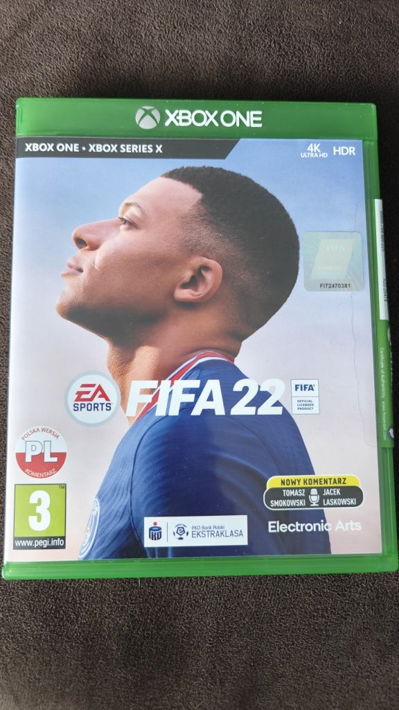 FIFA 22 XBOX ONE, Xbox series X PL Polska wersja pudełkowa
