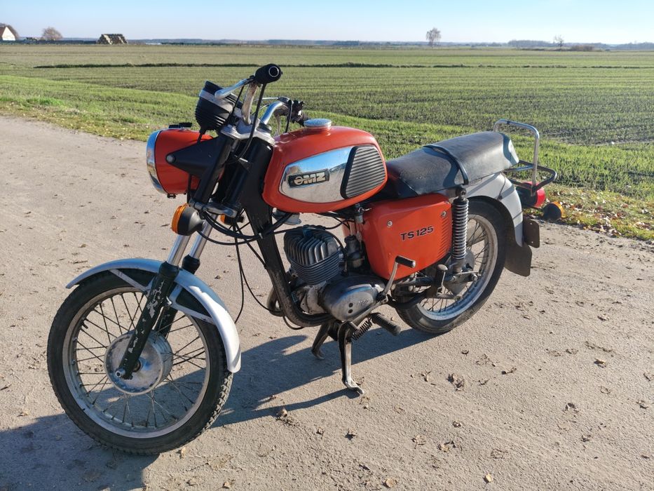 Motocykl MZ TS 125 z dokumentami do rejestracji  wsk wfm SHL