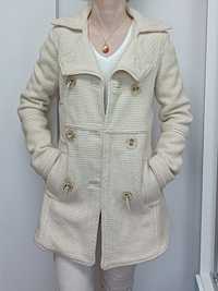 Płaszczyk beżowy wiosenny ciepły kurtka damska beżowa kremowa 34 xs 36