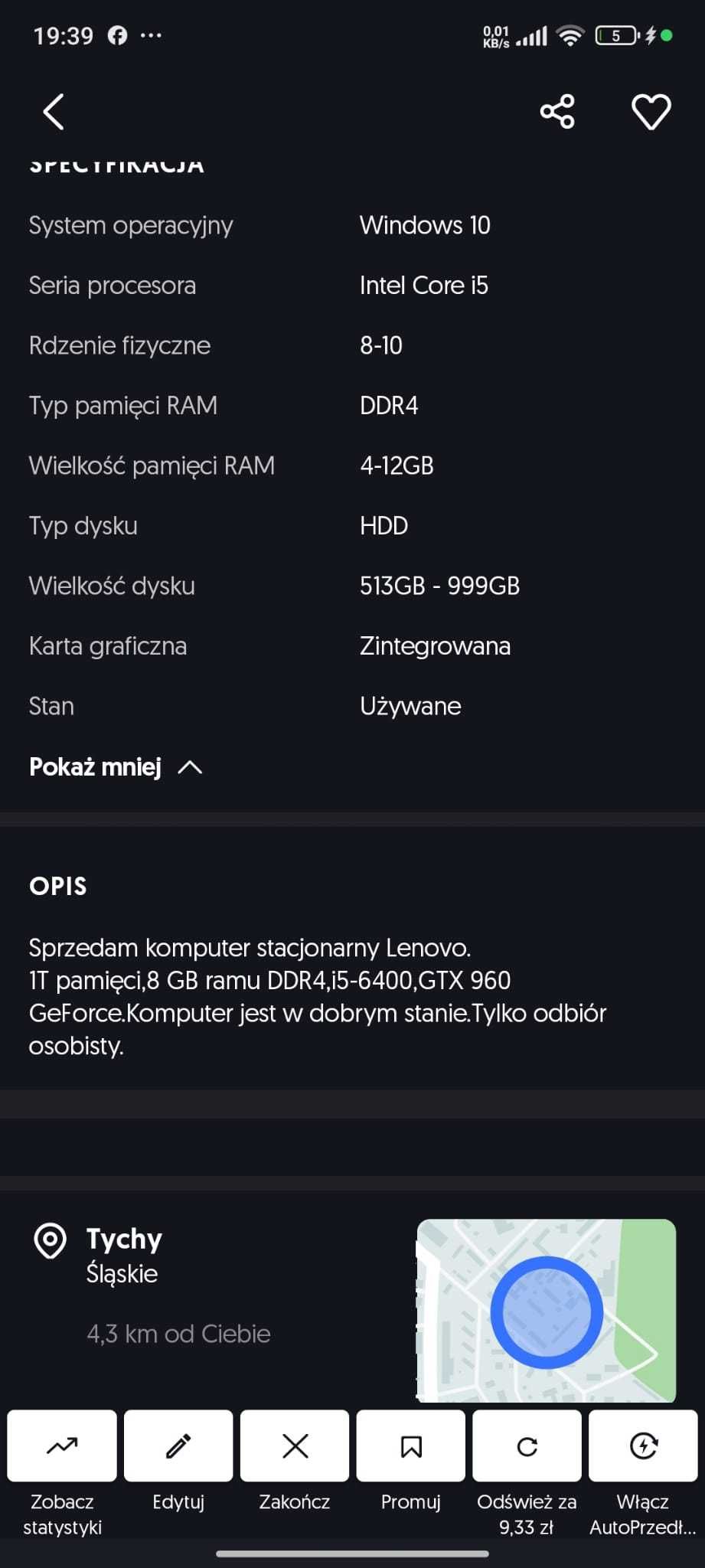 Komputer stacjonarny +monitor