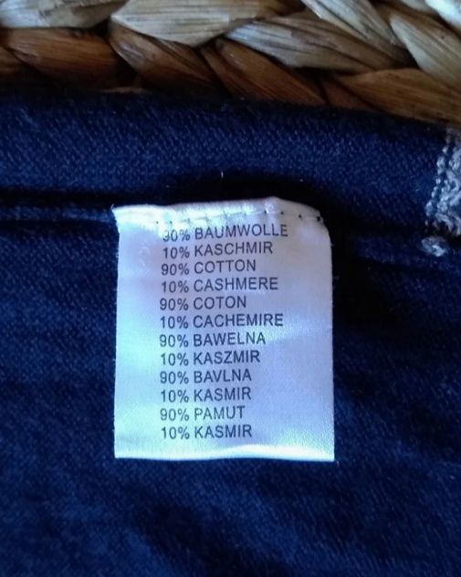 Monte Carlo  Niemiecki męski sweter z kaszmirem, 10% Kaszmir, Roz. L