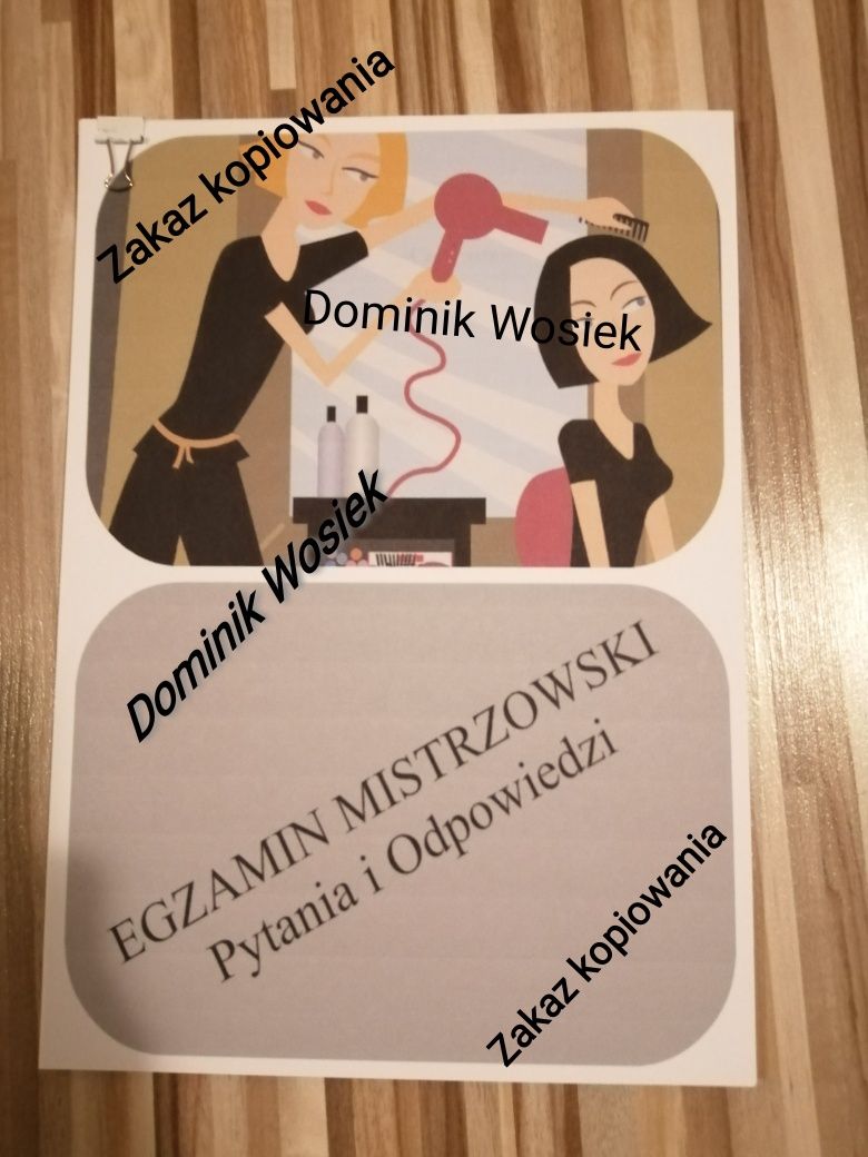 Egzamin MISTRZOWSKI/Czeladniczy-Fryzjer