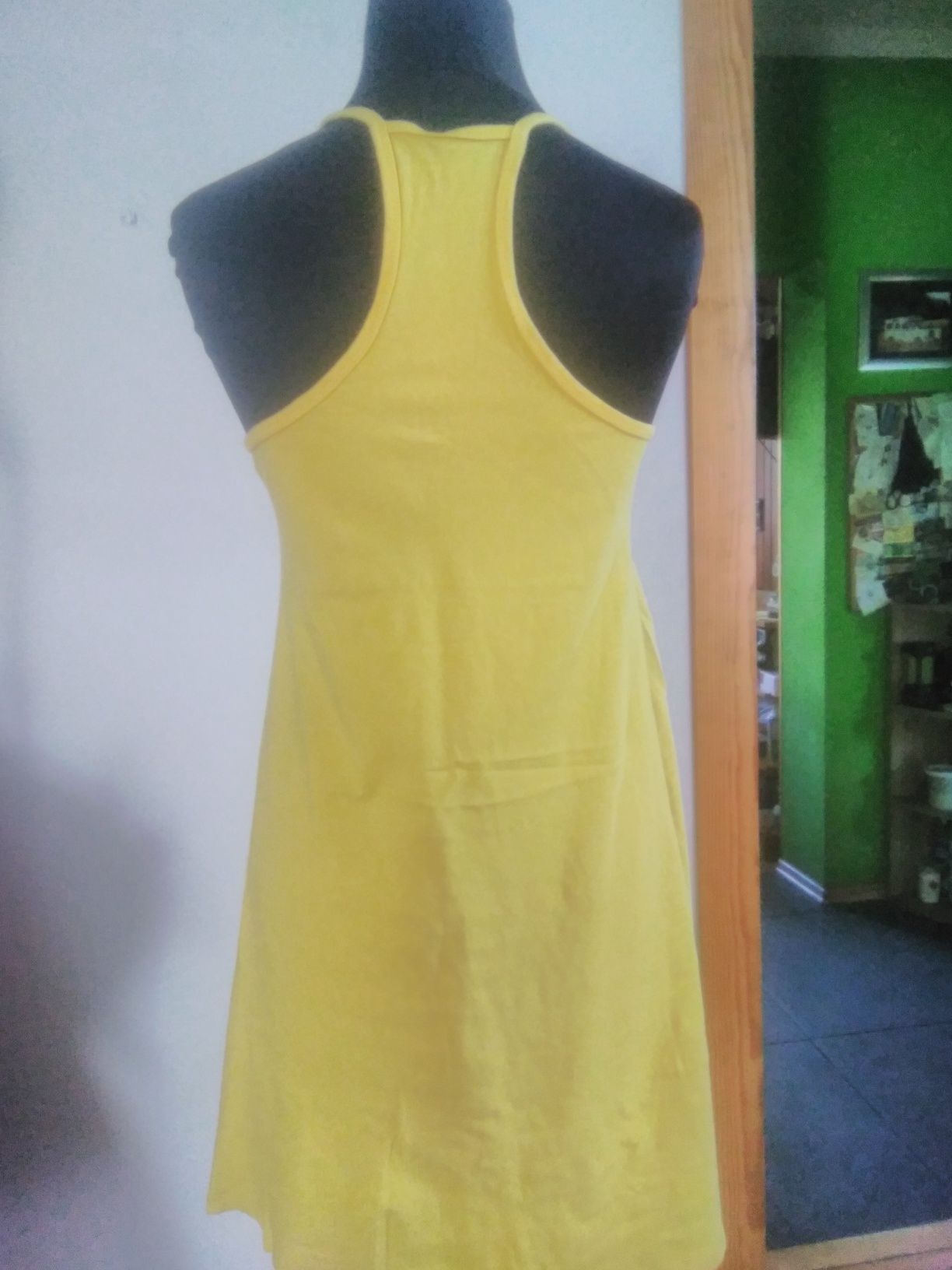 Sukienka bawełniana żółta