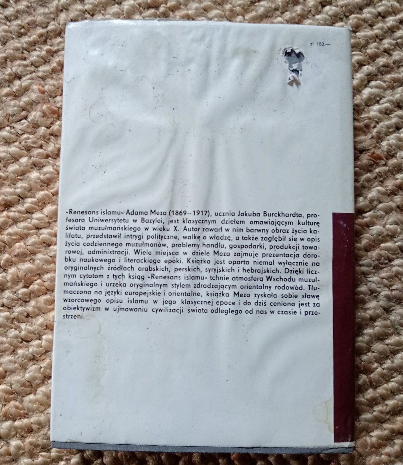 Książka "Renesans islamu" Adam Mez