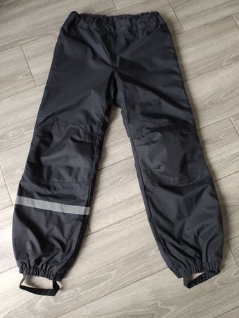 Czarne spodnie narciarskie H&M unisex roz. 152