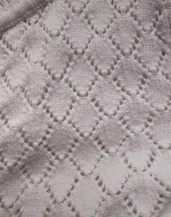 Biały sweter 74 chrzest, komunia, wesele