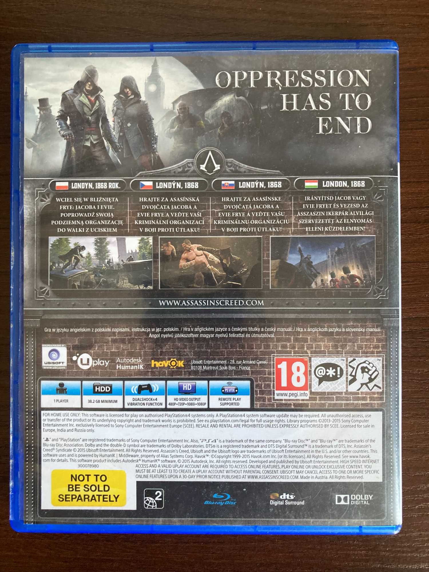 Assasins Creed Syndicate Rooks Edition PS4