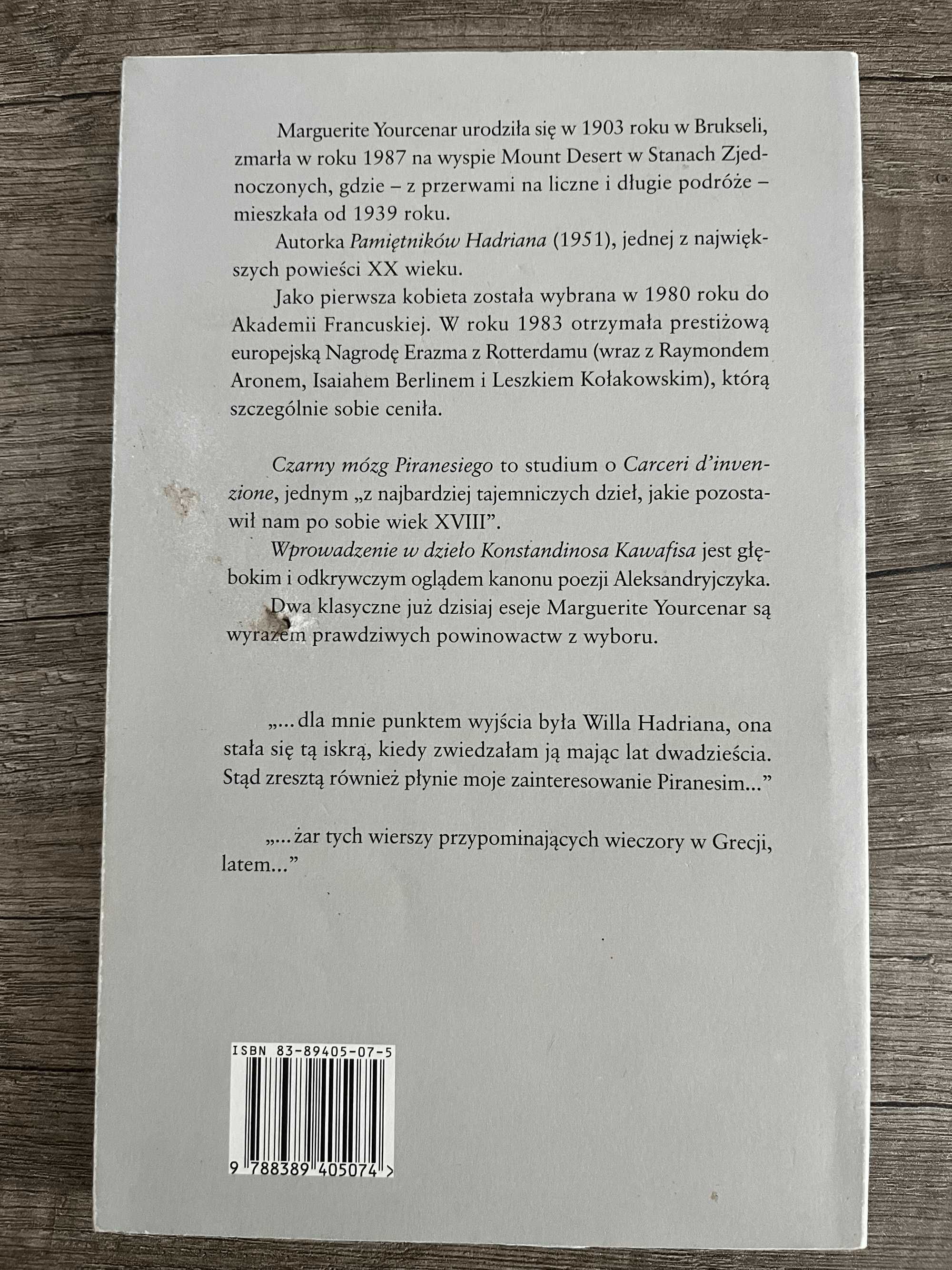 Marguerite Yourcenar Czarny mózg Piranesiego Konstandinos Kawafis
