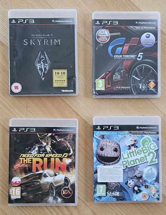 PS3 Gry: Skyrim, Need for Speed The Run, LittleBig Planet 2, Grand Tou