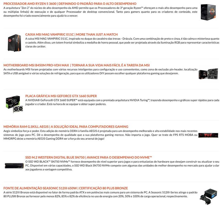 PC Gaming AMD Ryzen-5 16GB RAM
