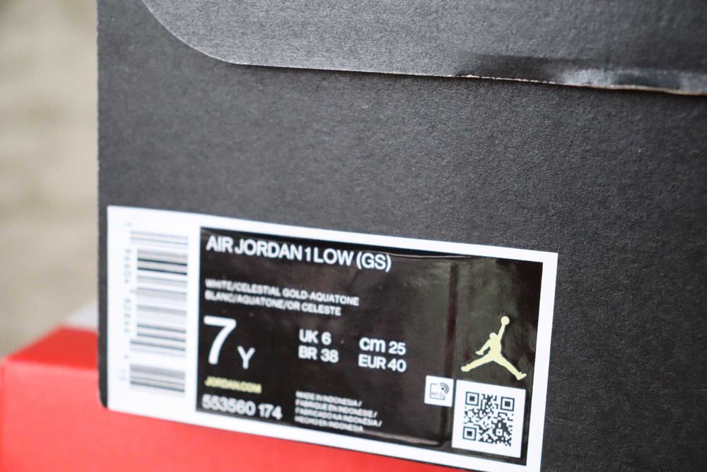 Nike Air Jordan 1 Low Celestial Gold Aquatone 40 *NOWE*