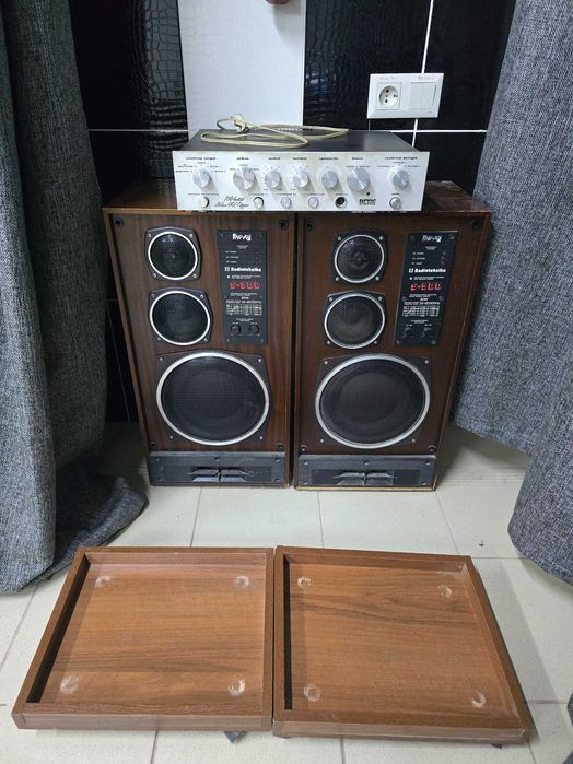 усилитель Бриг-001 и колонки Radiotehnica S90D супер состояние