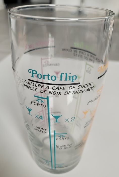Szklanka z miarką do drinków Gin fizz Manhattan Apple Jack Porto Flip