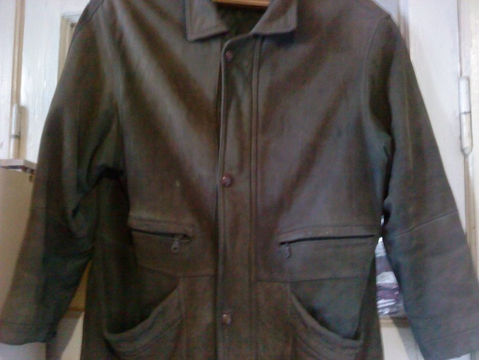 продаю  куртку  кожанную мужскую удлин.