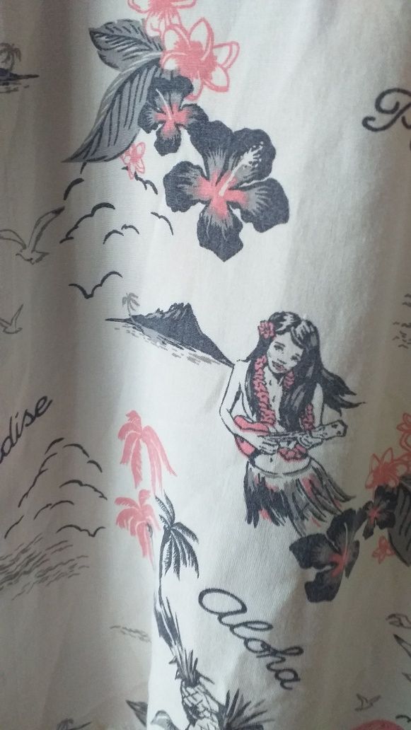 Koszula męska Vintage hawajska aloha lato upał