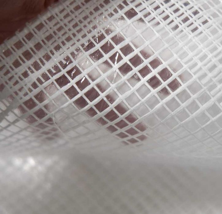 PLANDEKA Przeźroczysta Zbrojona Wodoodporna Ogrodowa Z Oczkami UV