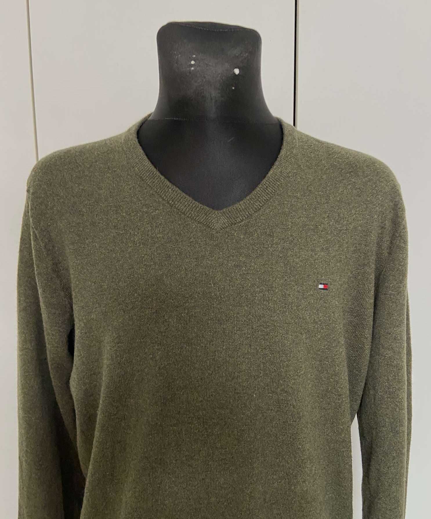 Tommy Hilfiger bawełna kaszmir męski sweter r. L