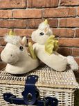 Kapcie jednorozce unicorn cieple miś 34 35 wkladane bambosze kremowe