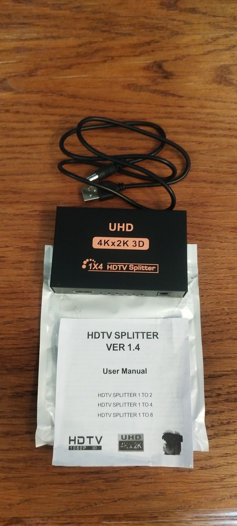 UHD Splitter do TV.

4Kx2K 3D

1X4 HDTV Splitter

HDTV SPLITTER VE