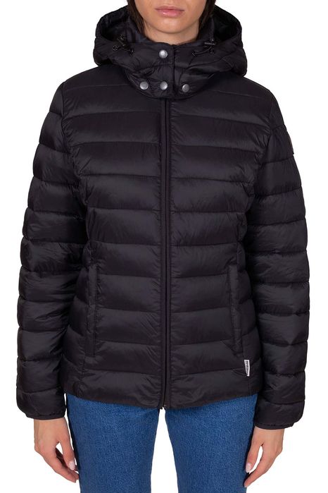 Kurtka damska czarna pikowana z kapturem Napapijri M