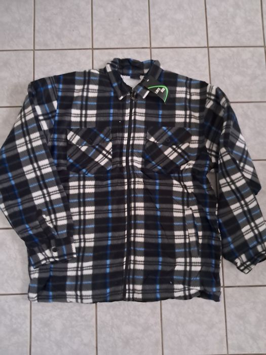 Koszula męska ocieplana futerkiem z 2 kieszeniami 2 XL.