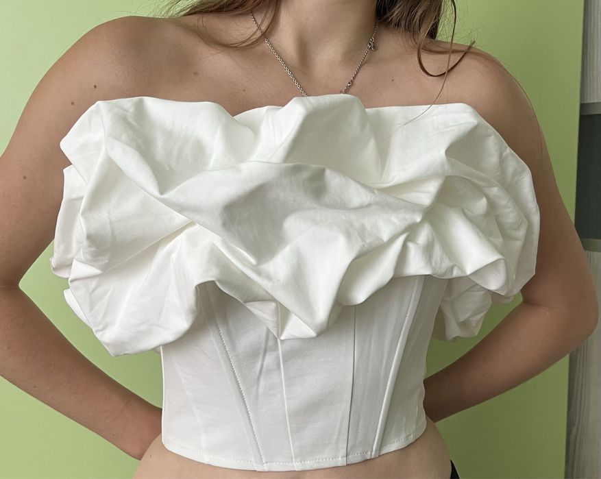 Корсет, топ з воланами