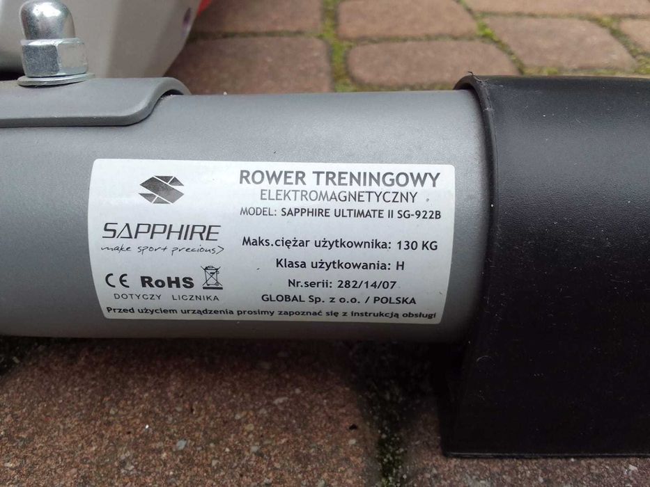Rower magnetyczny stacjonarny SAPPHIRE ULTIMATE II  Jak Nowy WAWA
