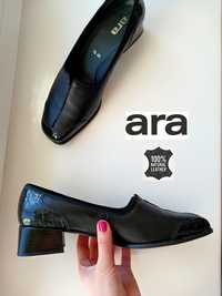 Брендові німецькі Ara натуральна шкіра туфлі туфли чорні кожа