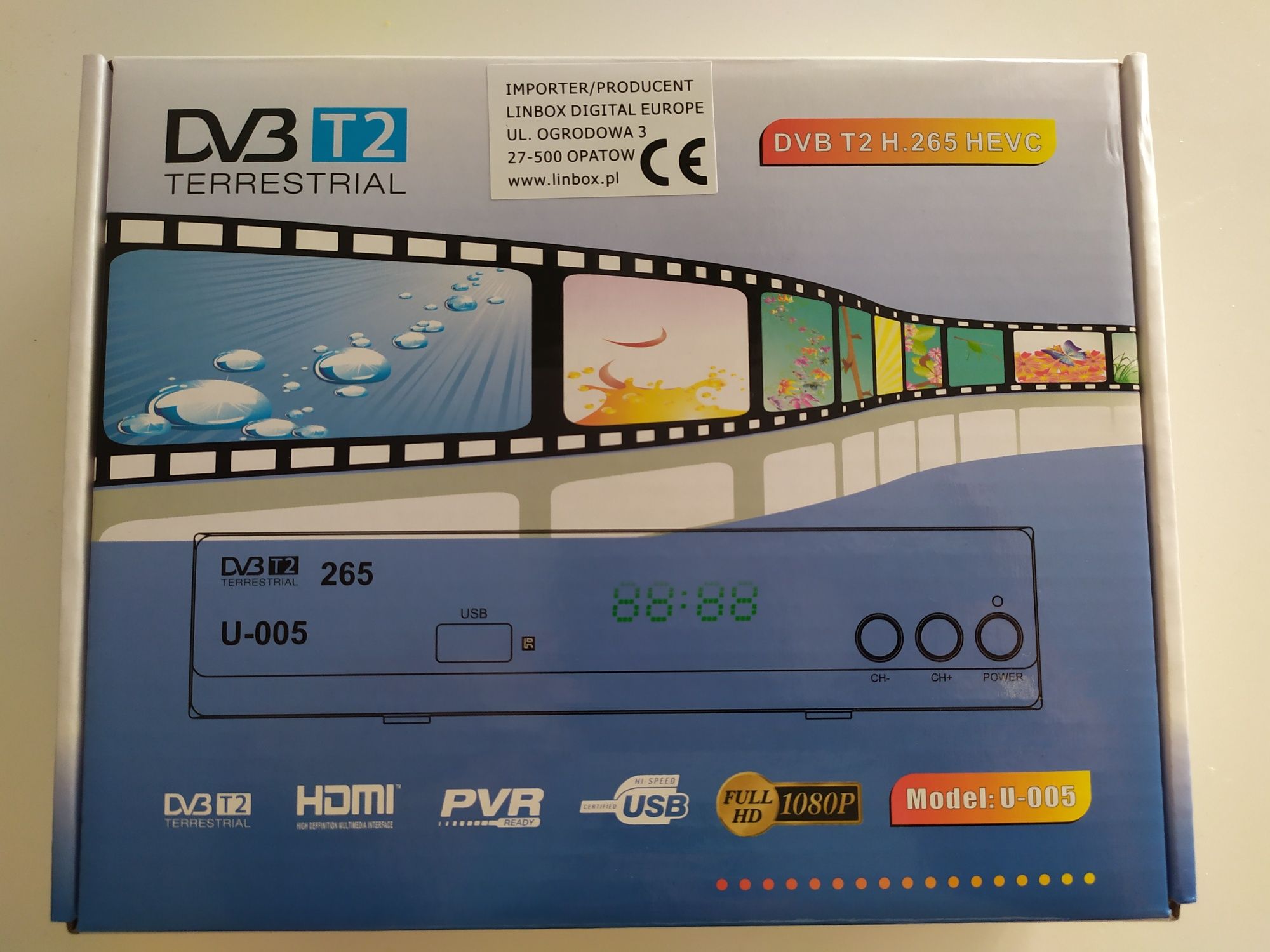 Dekoder DVB-T2 265 HEVC Nowy U-005