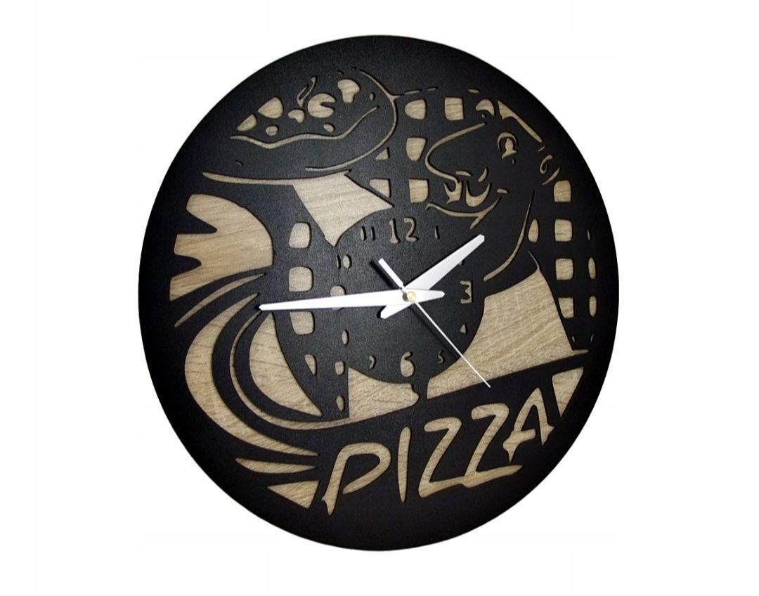 Zegar Do Kuchni Pizza Ścienny Cichy Mechanizm Magnolit