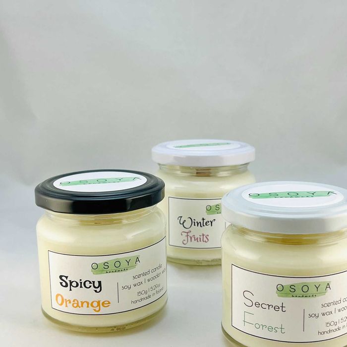 Świeca sojowa OSOYA zapachowa 100% handmade 150g