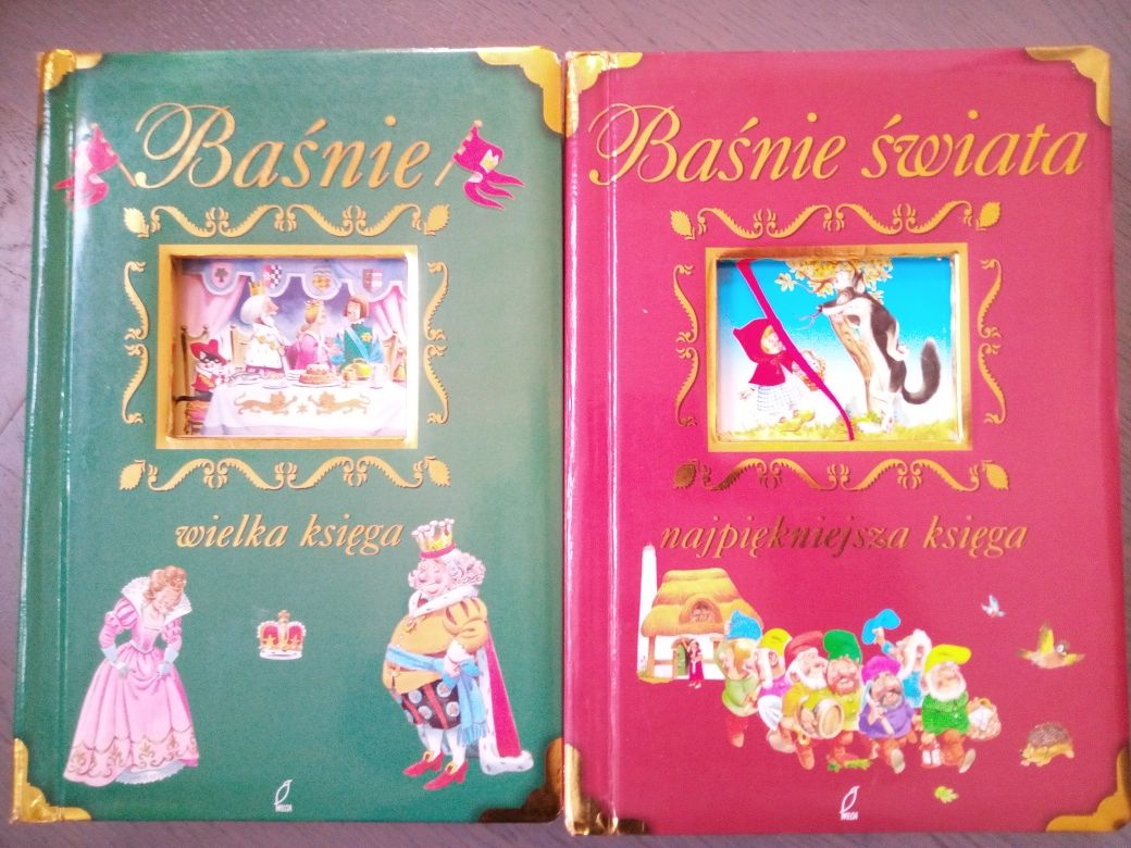 2 x Baśnie świata Wielka księga twarde strony i oprawa