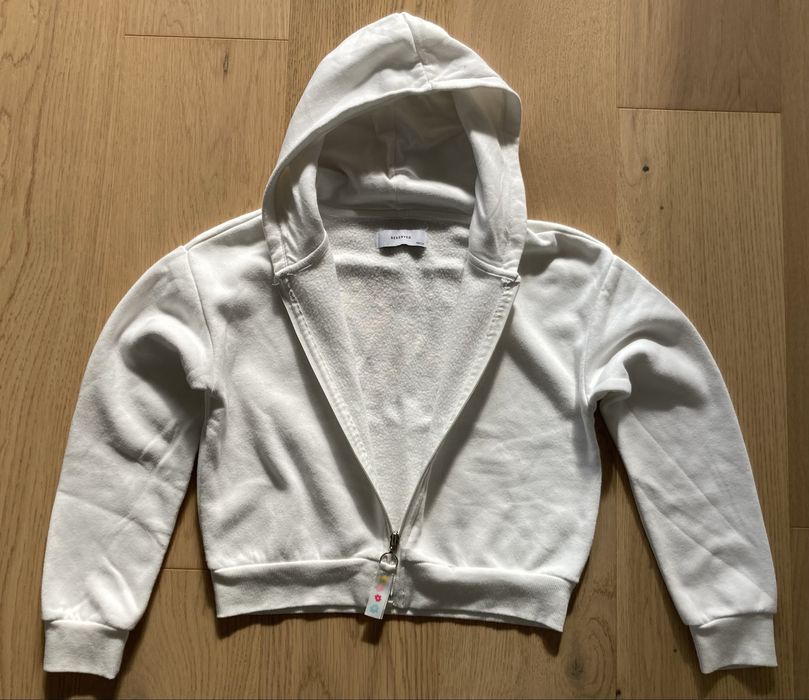 Bluza z kapturem rozpinana biała Reserved r. 152