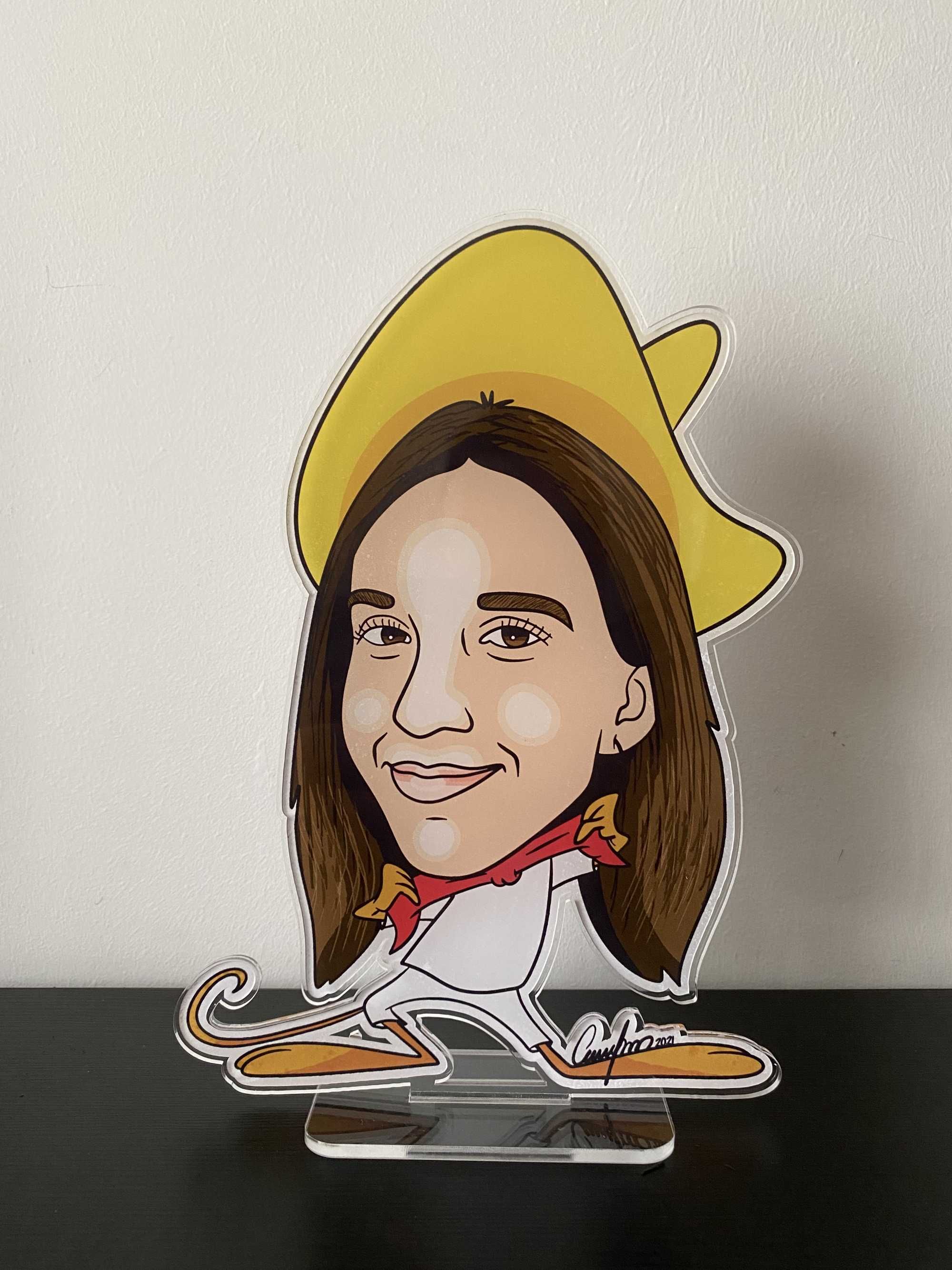 Caricaturas em troféu