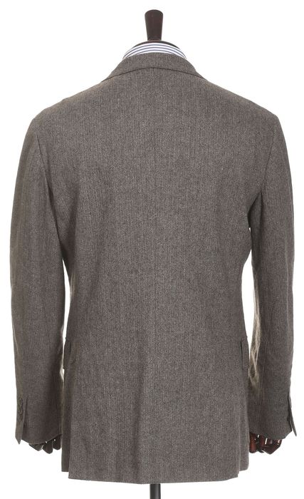 THE SOCIETY SHOP wełniana brązowa kurtka męska jodełka przejściowa 50