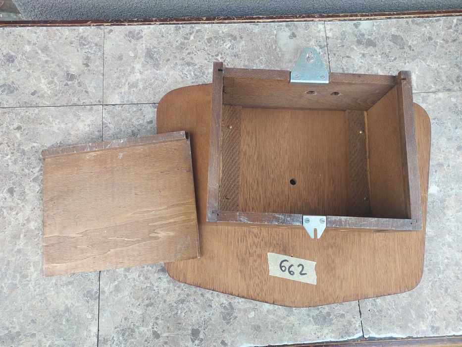 662 Skrzynia obudowa starego zegara ściennego łańcuchowego