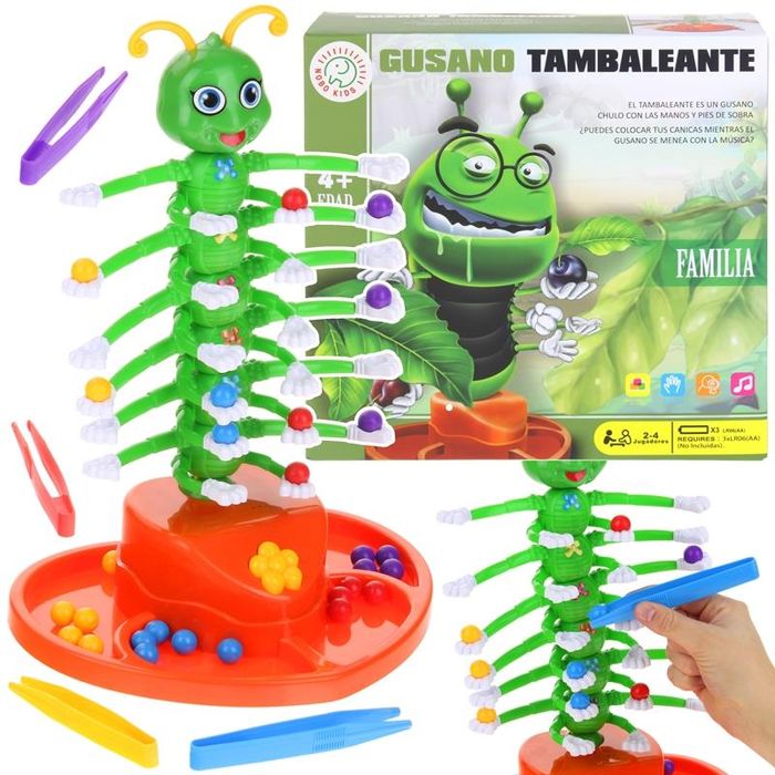 Gra Rodzinna Zręcznościowa Tańcząca Stonoga Gąsienica Układanie Kulek