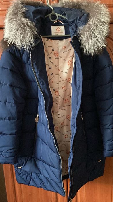 Пуховик с нат. мехом