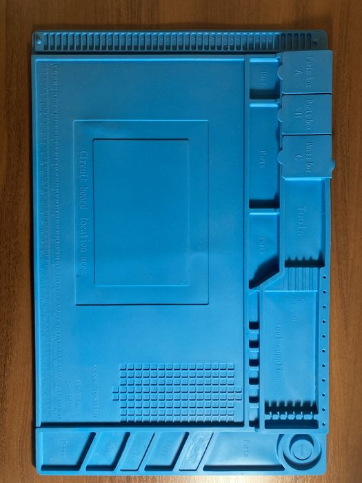 Великий силіконовий коврик для пайки з магнітами та відділеннями