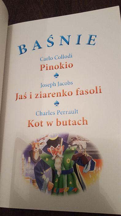 Collodi Pinokio Perrault Kot w butach Jaś ziernko fasoli Joseph Jacobs